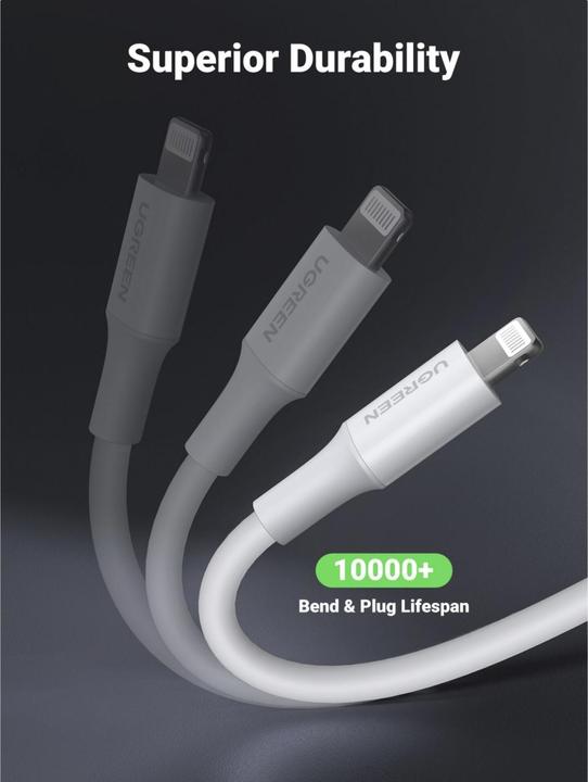 Produktbild Ugreen Lightning zu USB-A 2.0 Kabel (1 m, USB 2.0)