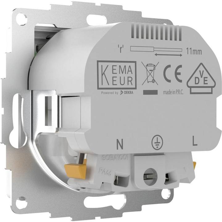 Productafbeelding 2USB 2U-449559 Contactdoos met USB-laaduitgang, verhoogde contactbeveiliging, VDE IP20 Zwart