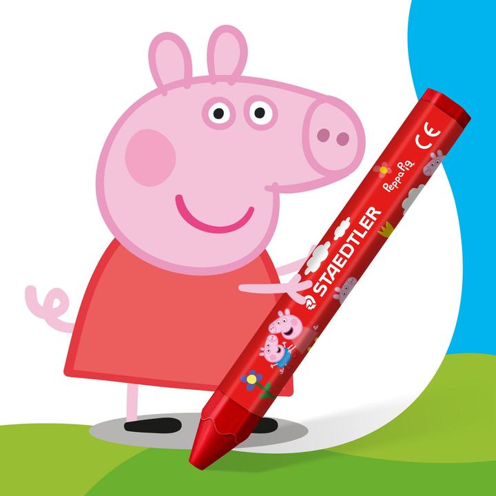 Produktbild Staedtler Peppa Pig Kinderwachsmalkreiden und Schaber (12x)