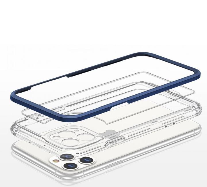 Immagine prodotto Hurtel Custodia trasparente 3in1 per iPhone 11 Pro con cornice blu e gel cover (Apple iPhone 11 Pro)