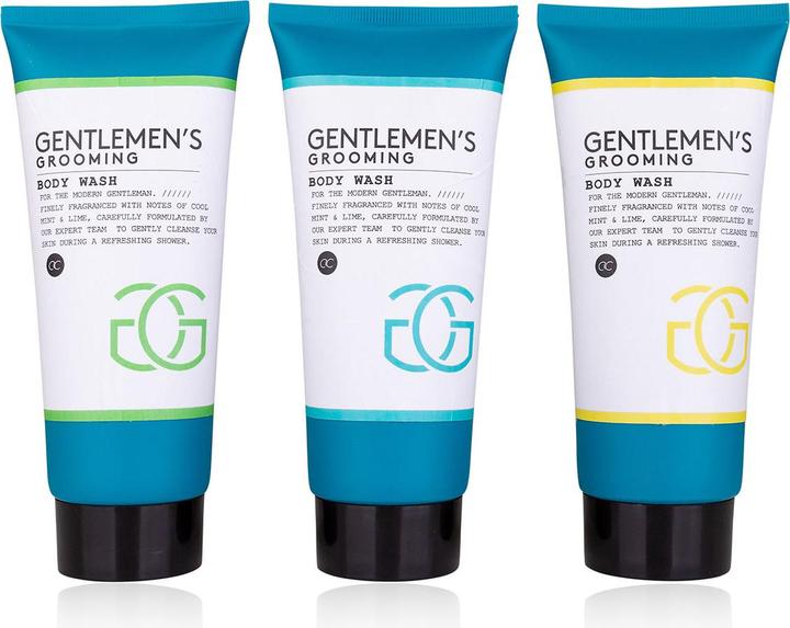 Accentra Body Wash GENTLEMEN'S GROOMING in Tube, 200ml, Duft: Cool Mint & Lime, Farbe: schwarz/weiss/mint, VE