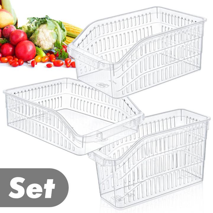 Hermex Kühlschrank-Box Set Kühlschrankorganizer