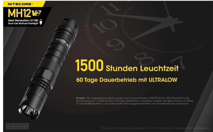 Produktbild Nitecore MH12 V2 - 1200 Lumen (15.80 cm, 1200 lm)