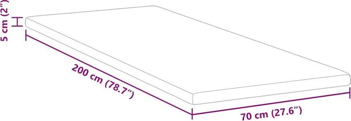 Actual product image vidaXL Matratzenauflage (70 x 200 cm)