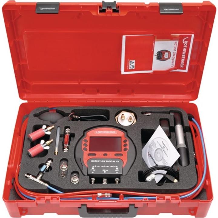 Produktbild Rothenberger Druck-/Leckmengenmessgerät ROTEST GW Digital V3 Arbeitsbereich bis 20 bar