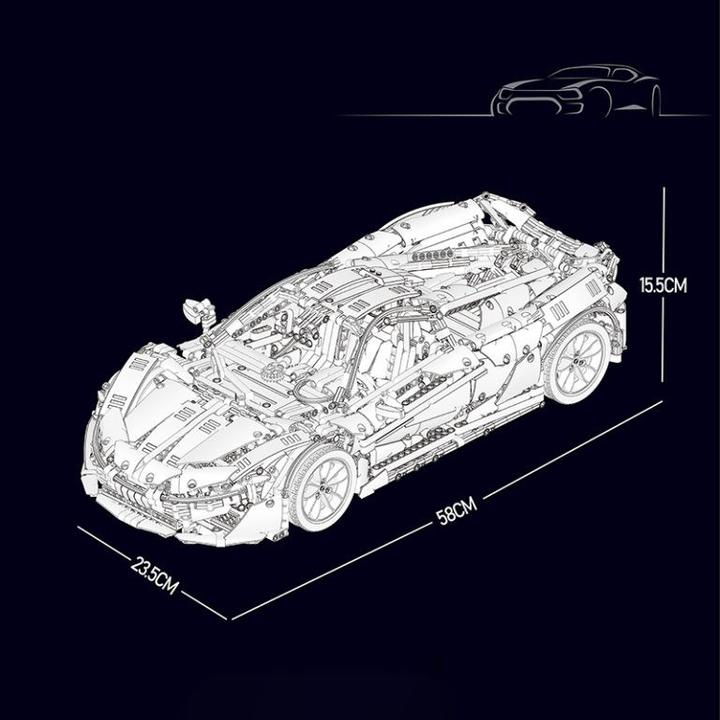 Actual product image Mould King P1 Hypercar Green