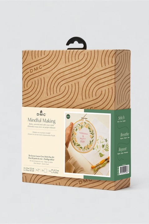 Image du produit DMC Kit de broderie Mindful Making Duo Couronne de fleurs, Ø 15.7 cm