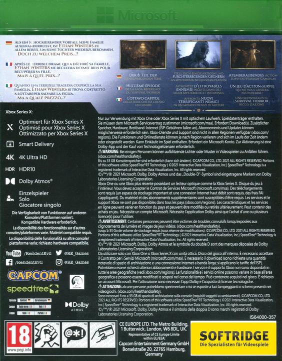 Produktbild Capcom Resident Evil Village (Xbox One X, Xbox Series X, Multilingual)