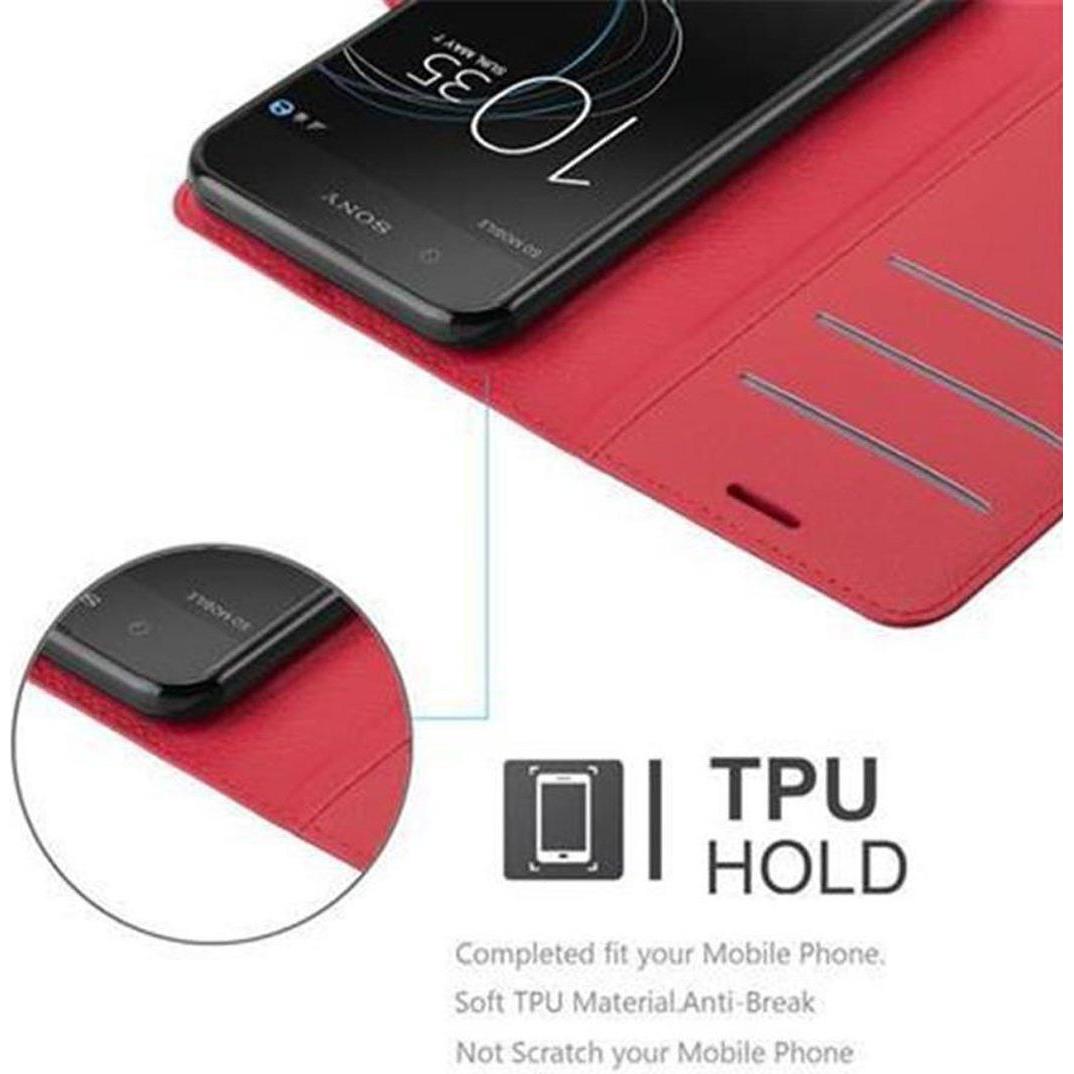Thumbnail - Cadorabo Book mit Standfunktion Cover (Sony Xperia XA1), Smartphone Hülle, Rot