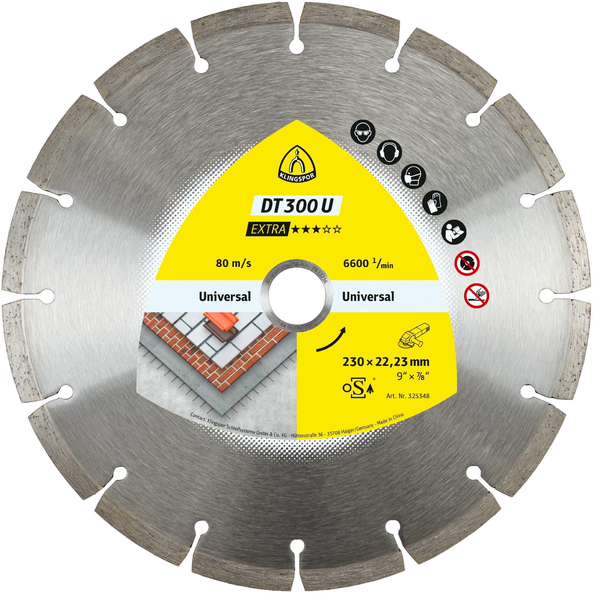 Klingspor, Sägeblatt, DT 300 U Extra - Diamanttrennscheibe 230 x 22,23 mm