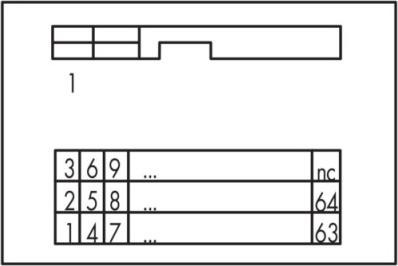Produktbild Wago Übergabe Baustein 64pol. 289-619 Ausführung elektrischer Anschluss, feldseitig Federzuganschluss, A