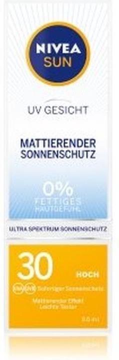 Actual product image NIVEA Sun, sunscreen for face, SPF 30, 50 ml (Sun cream face, SPF 30, 50 ml)
