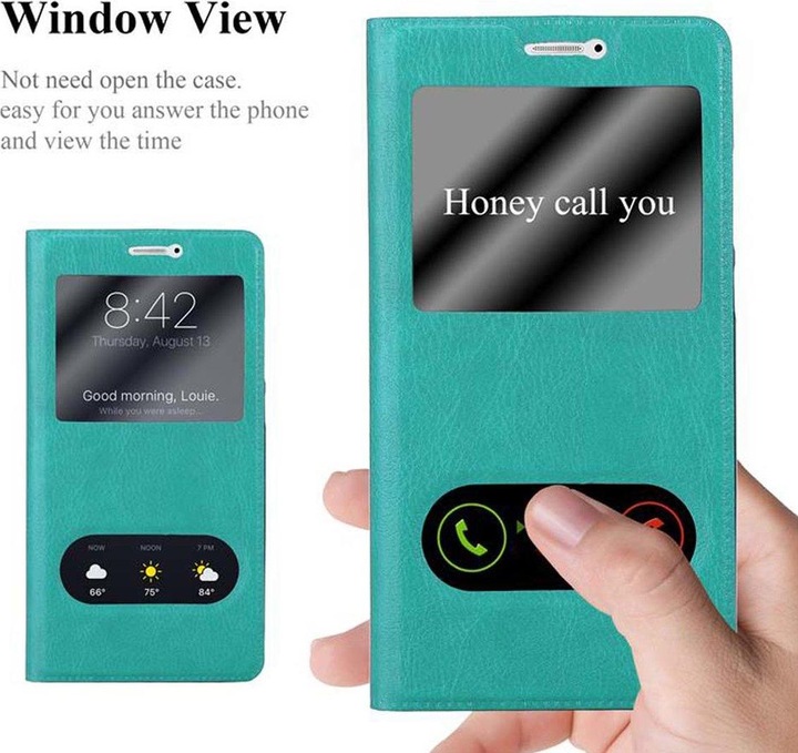 Actual product image Cadorabo Book with View double window cover (Mate 9)