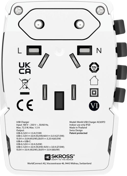 Produktbild Skross MUV USB AC65PD