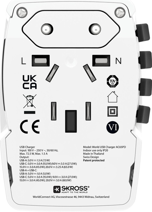 Immagine prodotto Skross MUV USB AC65PD