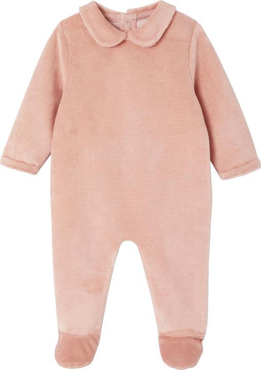 Produktbild Vertbaudet Bio-Kollektion: 2er-Pack Baby Samt-Strampler mit Druckknöpfen hinten (92)