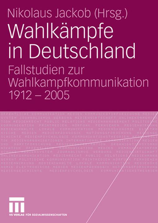 Produktbild Wahlkämpfe in Deutschland (Deutsch, 2006)