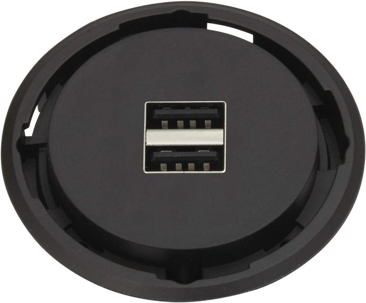 Produktbild Evoline 159280002700 One 2way USB charger black DM 59mm (2 Ports)