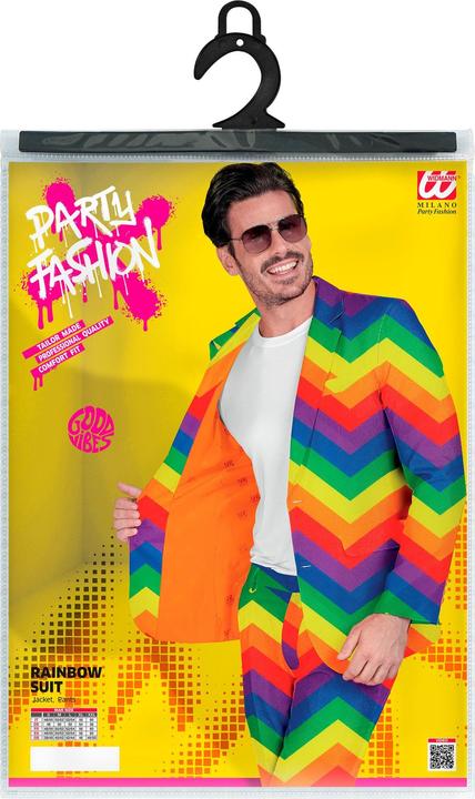 Immagine prodotto Widmann Completo da festa con giacca e pantaloni con motivo arcobaleno (XXL)