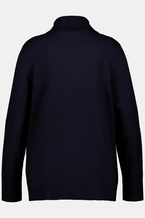 Produktbild Ulla Popken Rollkragenpullover, breite Rippbündchen, Langarm (42, 44)