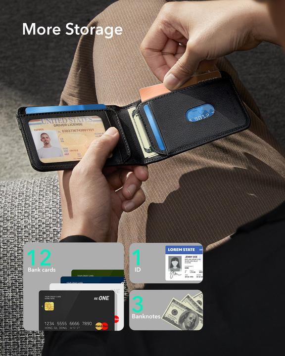 Actual product image ESR Classic Geo Card Holder Twillingt black