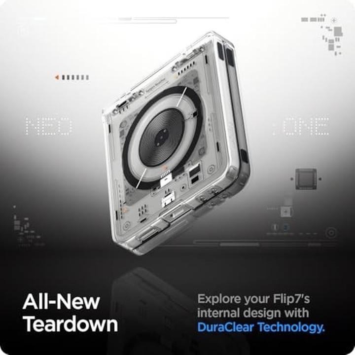 Produktbild Spigen Ultra Hybrid Pro MagSafe Case für Samsung Galaxy Z Flip 7 Zero One - Transparent (Samsung Galaxy Z Flip7)