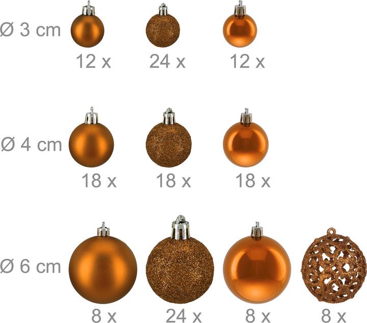 Productafbeelding Relaxdays 150-tlg. Weihnachtskugeln-Set (150 -Part)