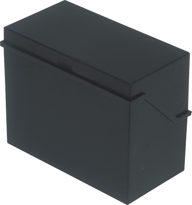 Image du produit Helit Petite boîte à fiches A5 transversale, noire, non équipée en polystyrène, pour env. 500 fiches (A5)