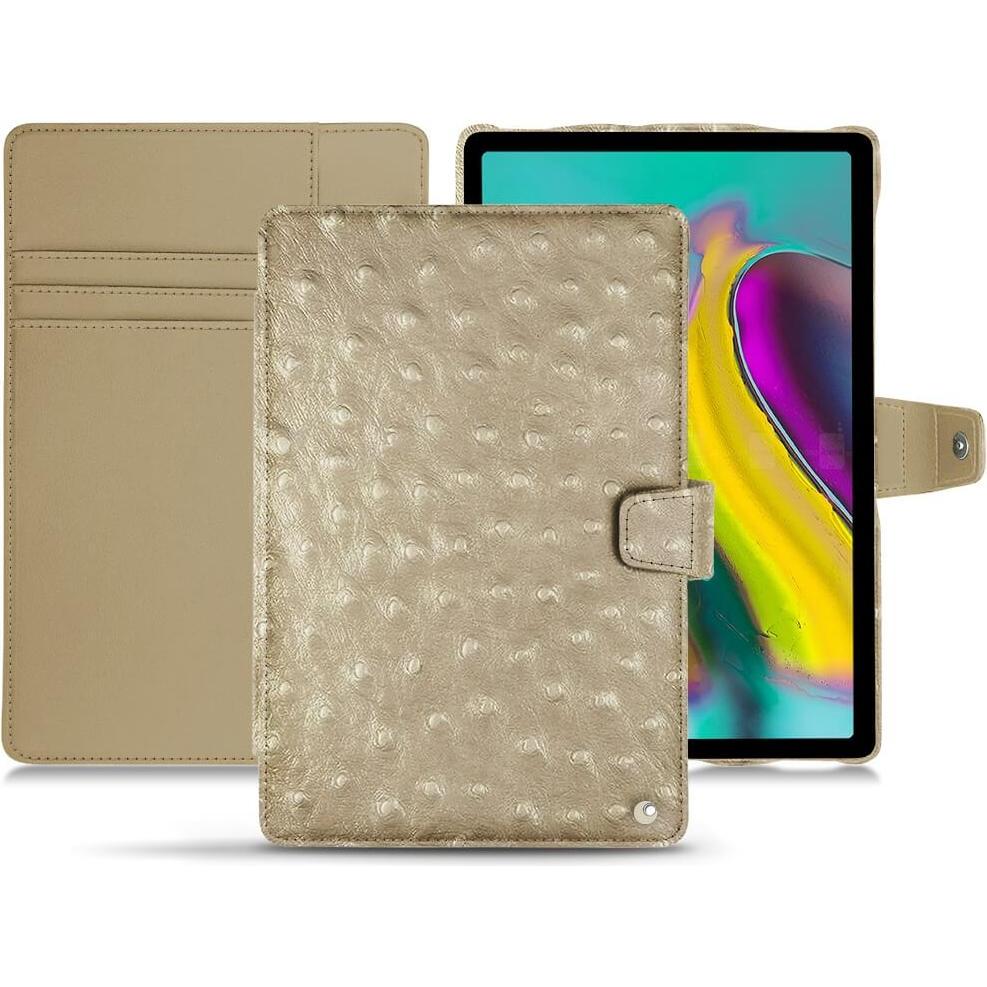 Noreve Lederschutzhülle Wallet (Galaxy Tab S5e), Tablet Hülle, Beige