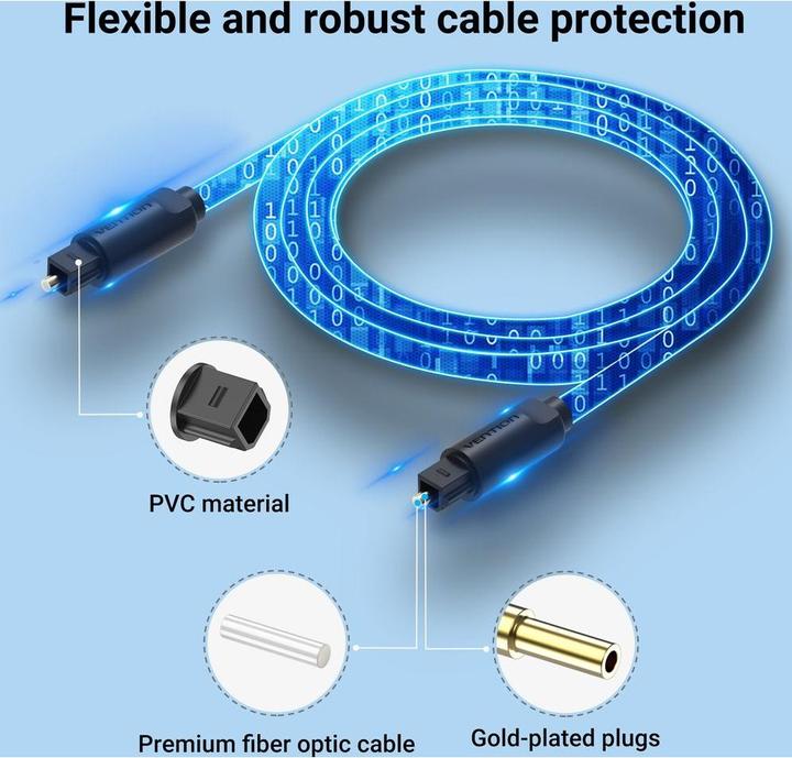 Image du produit Vention Optical Fiber Audio Cable (3 m, Optique)