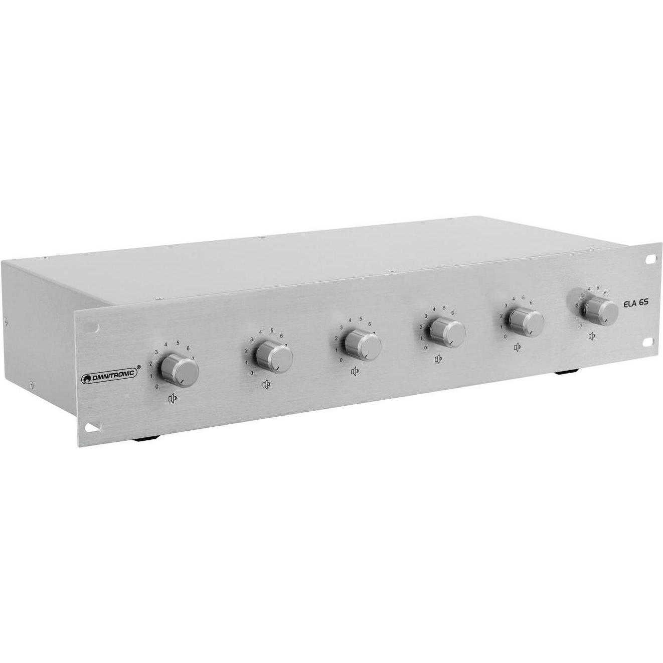 Omnitronic ELA 6SZonen LSRegler si (1 Stk.), Einbaulautsprecher, Silber