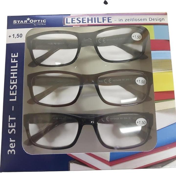 Staroptic Lesebrille 3-er Pack (+1.5)