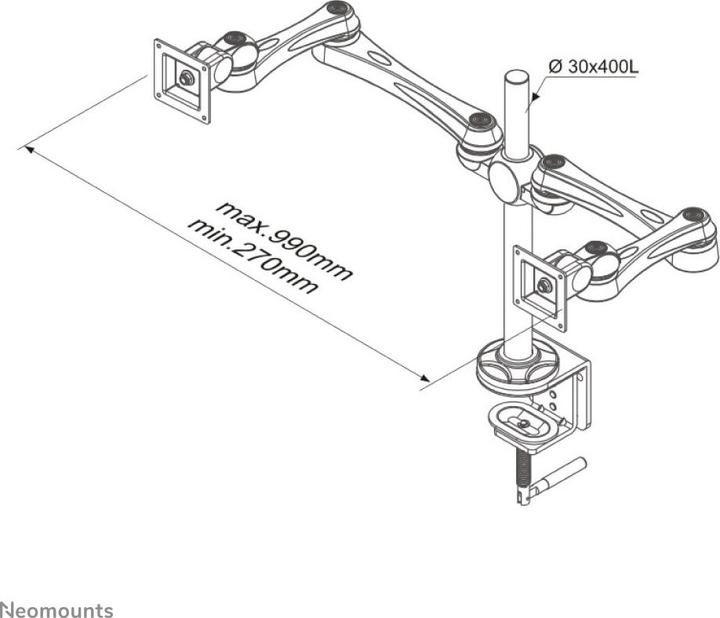 Produktbild Neomounts FPMA-D930D Monitor Tischhalterung (Tisch, 30")