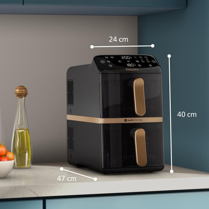 Actual product image Philips Airfryer Stacked Dual Basket NA462/70