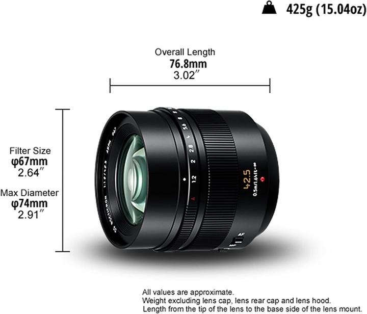 Produktbild Panasonic 42,5mm f/1.2 Leica DG Nocticron ASPH Power O.I.S. (Micro Four Thirds, Micro Four Thirds)