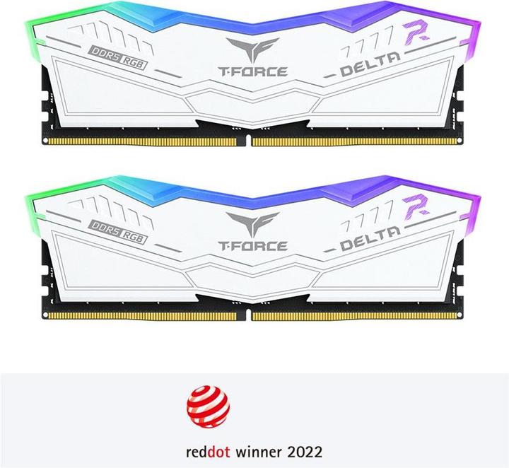 Image du produit Team Group D564GB 6000-38 Delta RGB wh K2 TEM (2 x 32GB, 6000 MHz, RAM DDR5, DIMM)