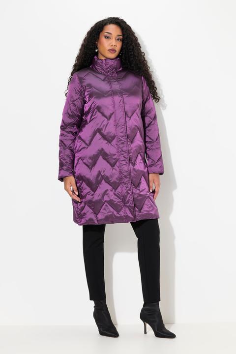 Produktbild Ulla Popken Steppmantel, Two-Tone, Stehkragen, 2-Wege-Zipper (46, 48)