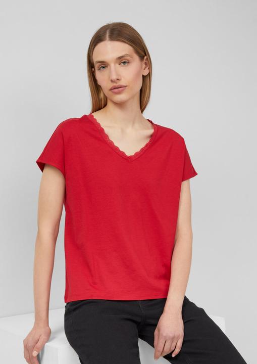 Produktbild S.Oliver T-Shirt T-Shirt mit Spitze aus Modalmix (46)