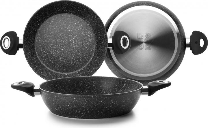 Image du produit Ibili Poêle à frire avec deux poignées Natura 32 cm Poêle à frire de haute qualité avec 2 poignées (32 cm, Poêle à frire, Acier inoxydable)