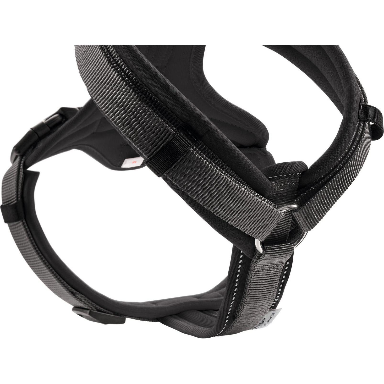 Harnais HUNTER Maldon, noir / gris tour de poitrail 47-69 cm x l 2 cm - pour chien