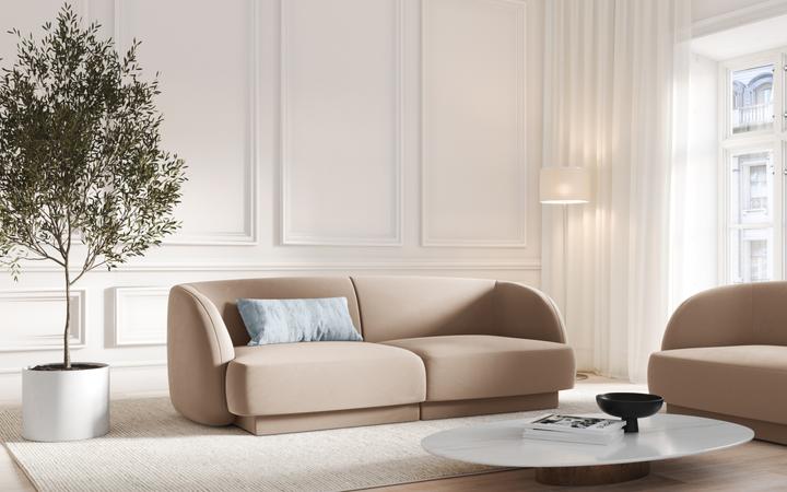 Actual product image Micadoni Velvet Sofa, "Miley", 2 Seats, 180x90x70Made in Europe (2 person sofa)