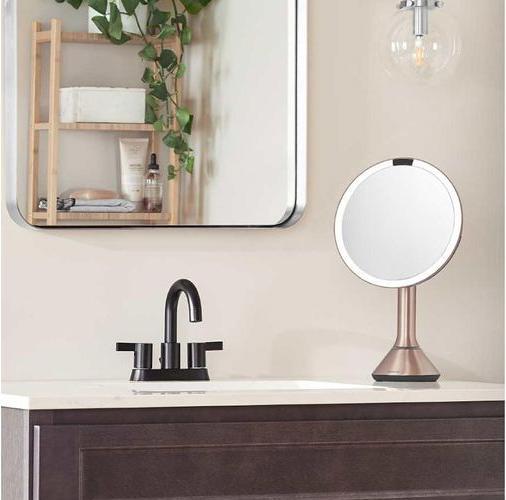 Actual product image Simplehuman Cosmetic mirror with sensor touch control rose gold (25.5 x 13.5 x 42.5 cm)