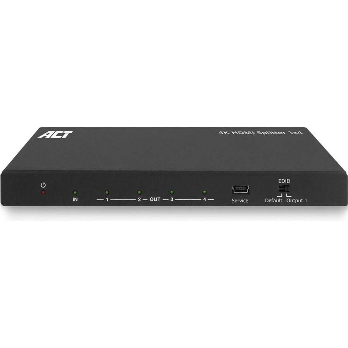 ACT 4K HDMI splitter, 1 in 4 out, EDID support, Switch box