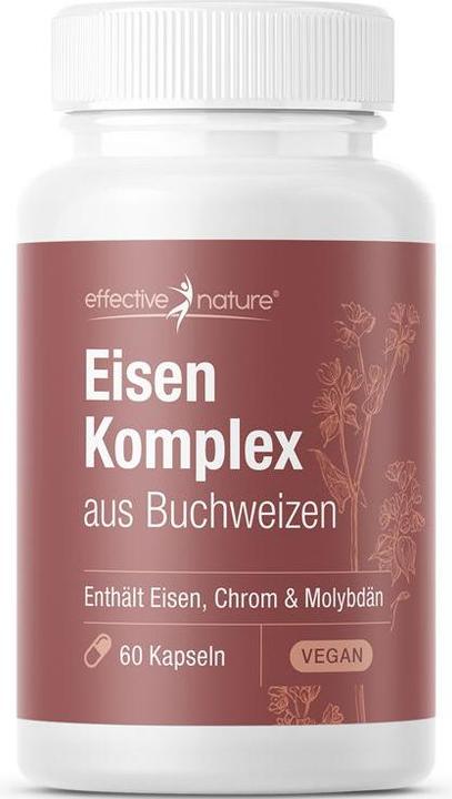 Actual product image Effective Nature Eisenkomplex aus Buchweizen (60 pcs., Capsules)