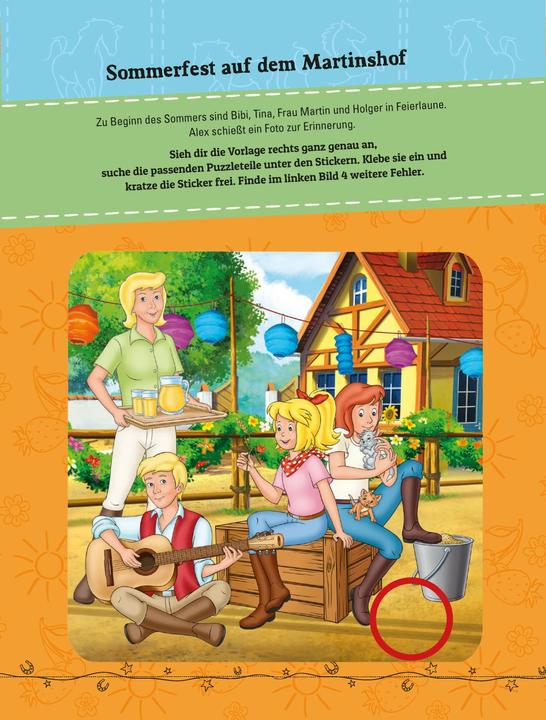 Immagine prodotto Bibi & Tina Scribble Scratch Sticker Book con puzzle