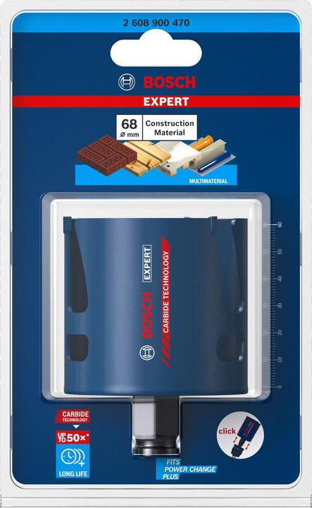 Produktbild Bosch Professional Zubehör EXPERT Construction Material Lochsäge, 68 x 60 mm (68 mm)