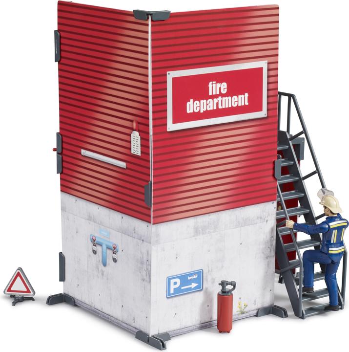Produktbild Bruder bworld Feuerwehrstation m. Feuerwehrmann