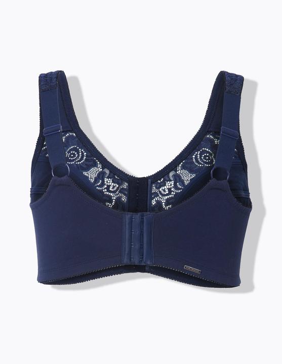 Actual product image Ulla Popken Lace Panel Underwire-Free Relief Bra (100 E)