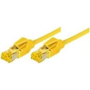 Tecline Patchkabel S/FTP, PiMF, Cat 6a, gelb, 7,5 m Für 10 Gigabit/s, halogenfrei, mit Draka-Kabel und Hiros (SFTP, CAT6...