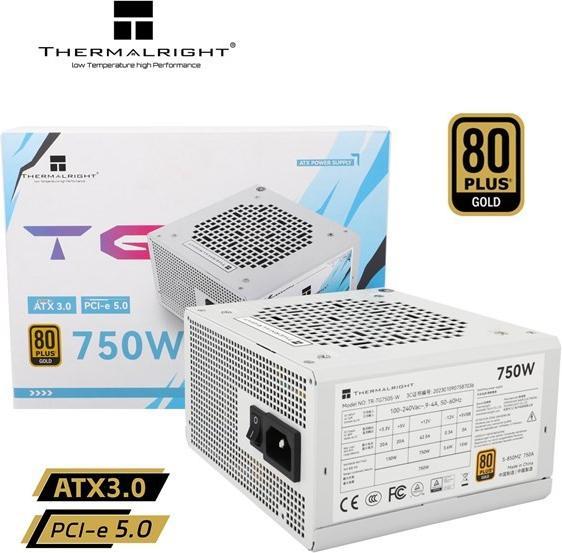Actual product image Thermalright TG S (Non-Modular) White with RGB LED lighting - Power supplies - 750 Watt - 120 mm - 80 Plus Gold (750 W)